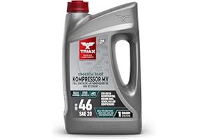 TRIAX Kompressor MV 46 SAE 20, Full Synthetic, Multi-Vis Air Compressor Oil | for Rotary, Vane, Screw, and Reciprocal | Commercial Grade | High Temp | Non-Detergent (1 Gallon)
