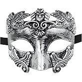 JOYFISCO Masquerade Mask for Men Vintage Roman Greek Venetian Mask for Halloween Mardi Gras Prom Ball Cosplay Party Costume