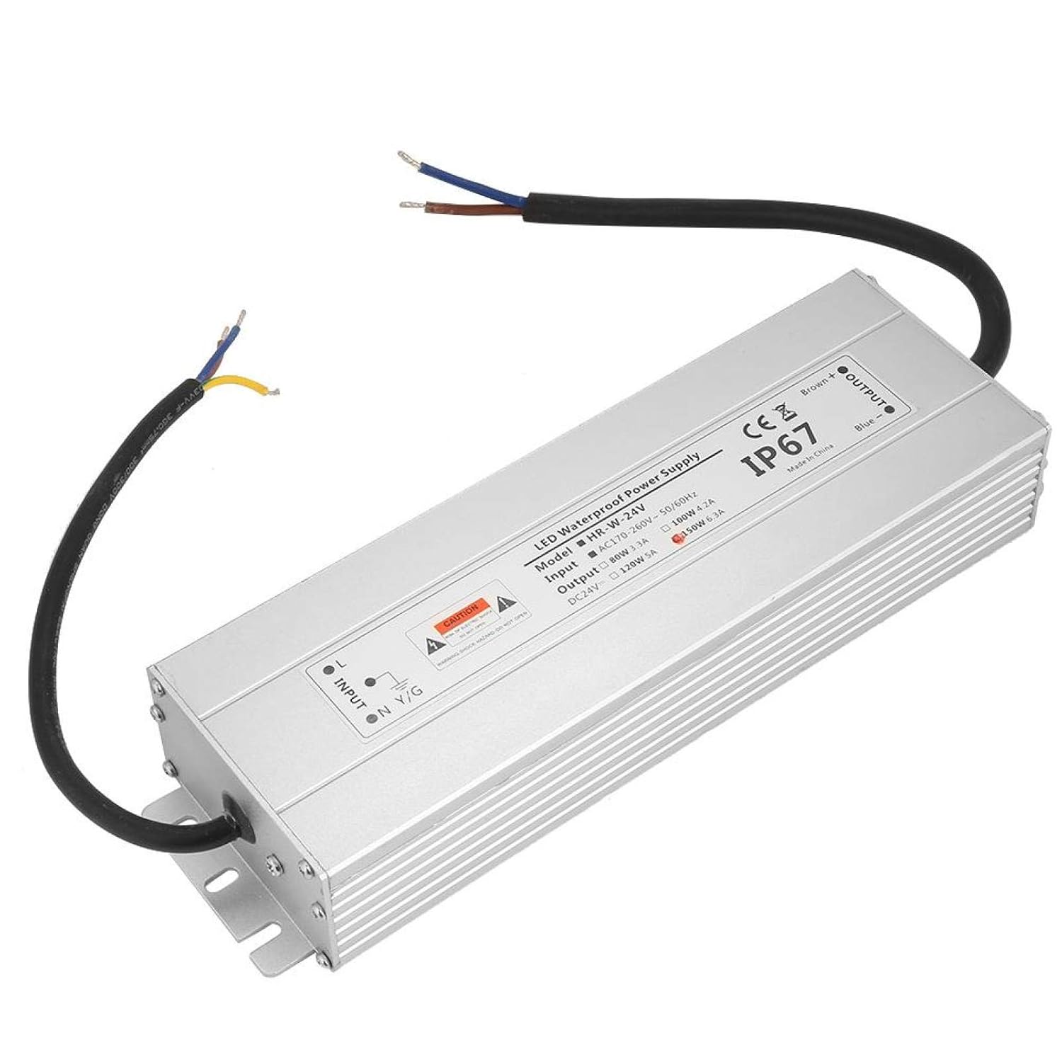 24V 150W 6.25A MultiProtection LED Light Strip Power Supply IP67