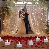 Jialine 100 Pack Flameless LED Tea Lights Realistic 200H Warm White view 3