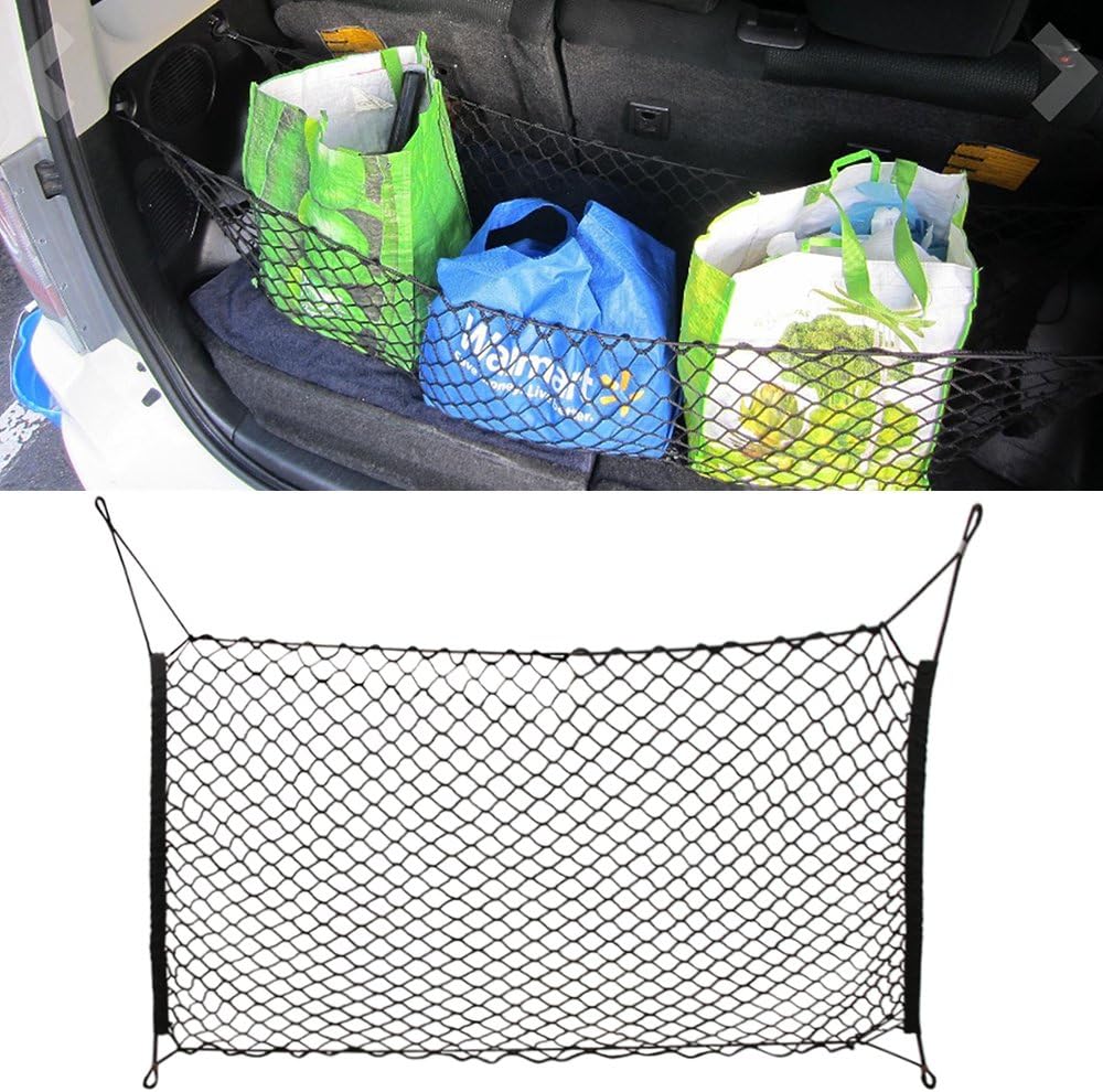 Thie2e Stretches Cargo Net Fit for Jeep Wrangler JK JL Liberty Grand Cherokee 2012-2019 Accessories Trunk Cargo Organizer