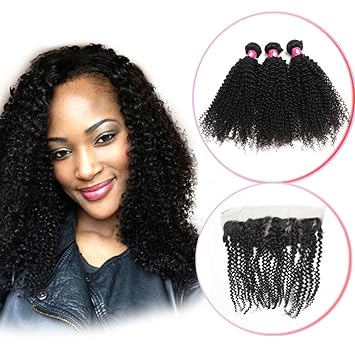Amazon Com Forawme Brazilian Virgin Hair Bundles With Lace