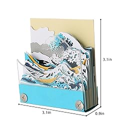 MACTANO 3D Art Memo Pad, Creative The Great Wave
