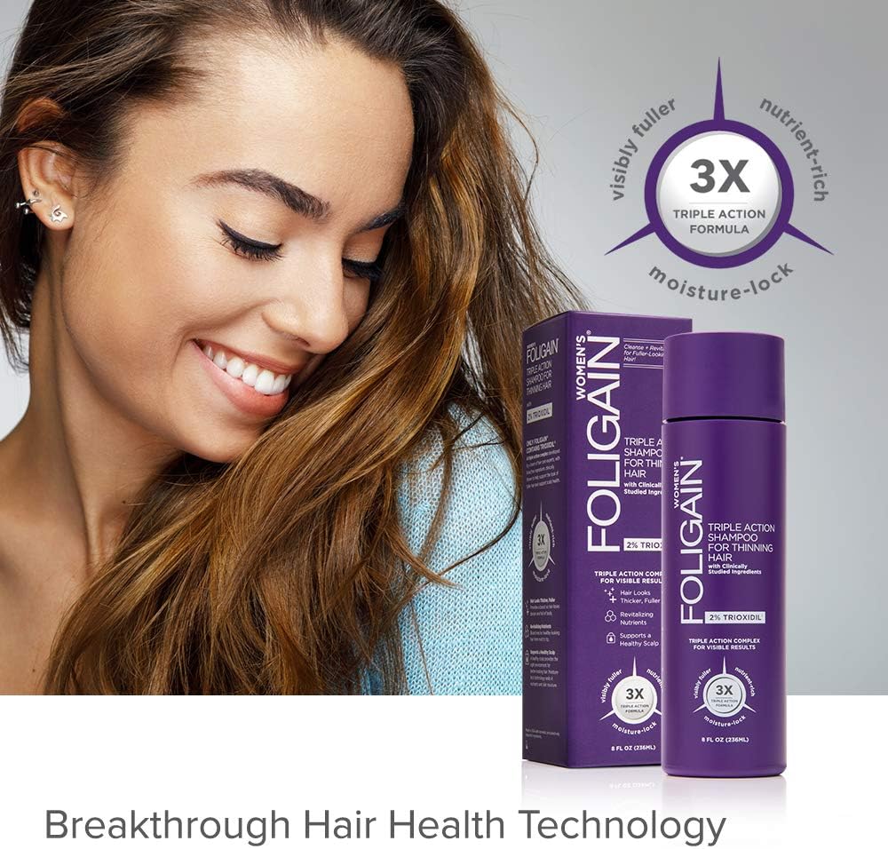 FOLIGAIN HAIR REGROWTH SHAMPOO For Women with 2% Trioxidil - Anti Hair Loss Shampoo, green, 236 ml (Pack of 1) - Image 4