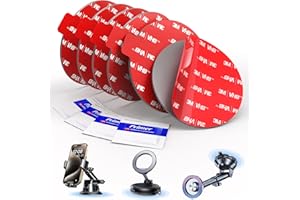 Sticky Adhesive Pad for Suction Cup: 6Pcs 3.15" Heat Resistant 3M VHB Double Sided Tape Replacement for Dashboard Car Mount, 
