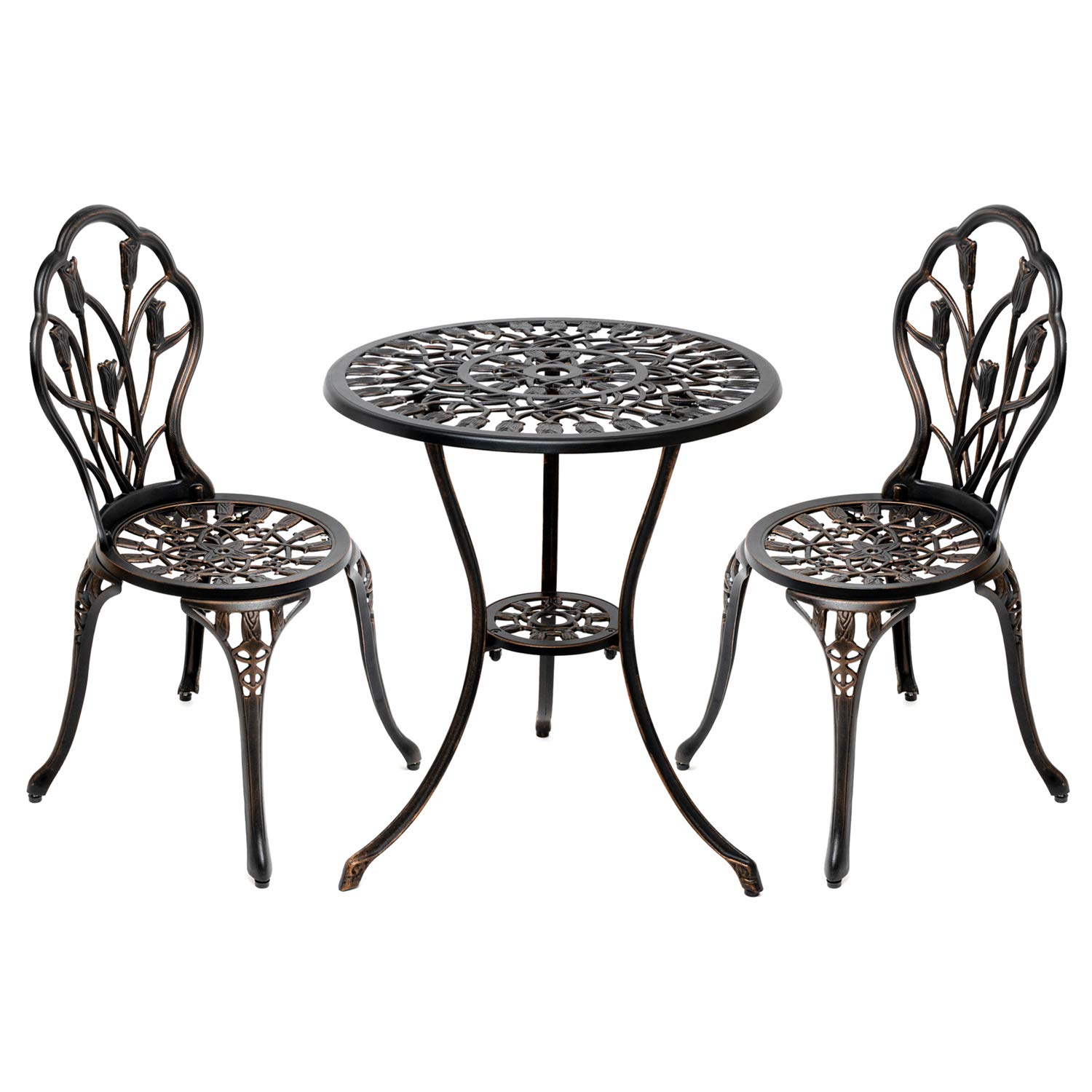 コーナンオリジナル アルミテーブルチェアセット アンティークBLK商品画像