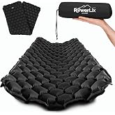POWERLIX Sleeping Pad &ndash; Ultralight Inflatable Sleeping Mat, Ultimate for Camping, Backpacking, Hiking &ndash; Airpad, Inflating Bag, Carry Bag, Repair Kit &ndash; Compact &amp; Lightweight Air Mattress (Black)