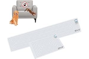 SEERWAY 2-Pieces Pet Training Mat with 3 Modes, Electric Scat Mat for Dogs & Cats | Indoor Shock Pad to Keep Pets Off Furniture, Couch, Sofa, Countertop (60"x12" + 22"x14")
