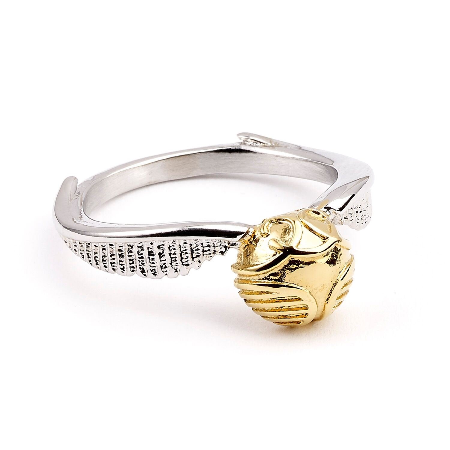 Harry Potter Golden Snitch Stainless Steel Ring - Medium - Size M By The Carat Shop