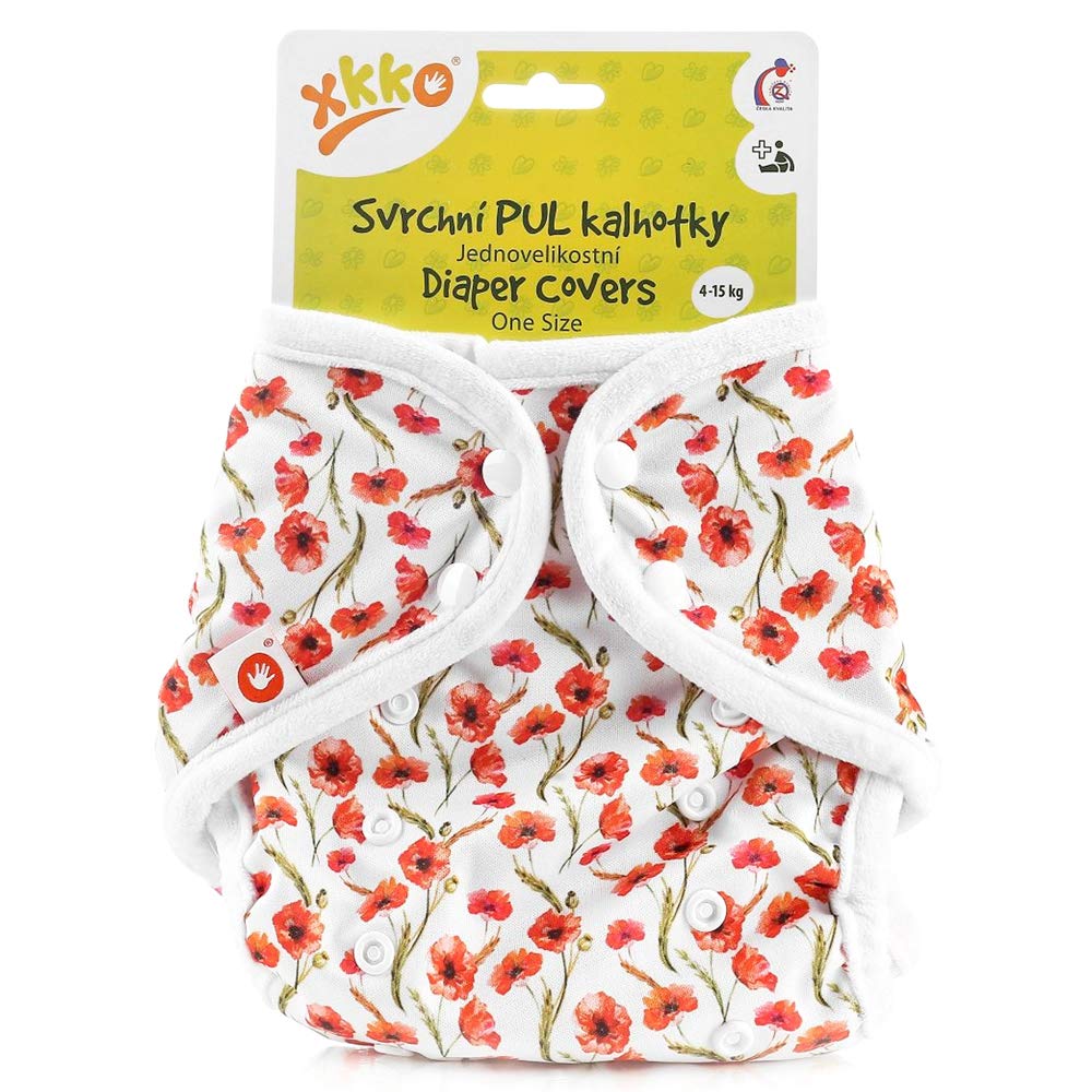 XKKO - Overtrousers (PUL) - One Size (4-15 kg) - Red Poppies