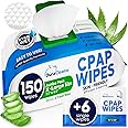 CPAP Mask Wipes - 150 Count Jumbo Pack + 6 Travel Sheets - Dura Cleanse Extra Large, Extra Moist Cleaning Wipes for Full Face, Nasal Masks Unscented Cleaner for CPAP Machine, Supplies and Accessories