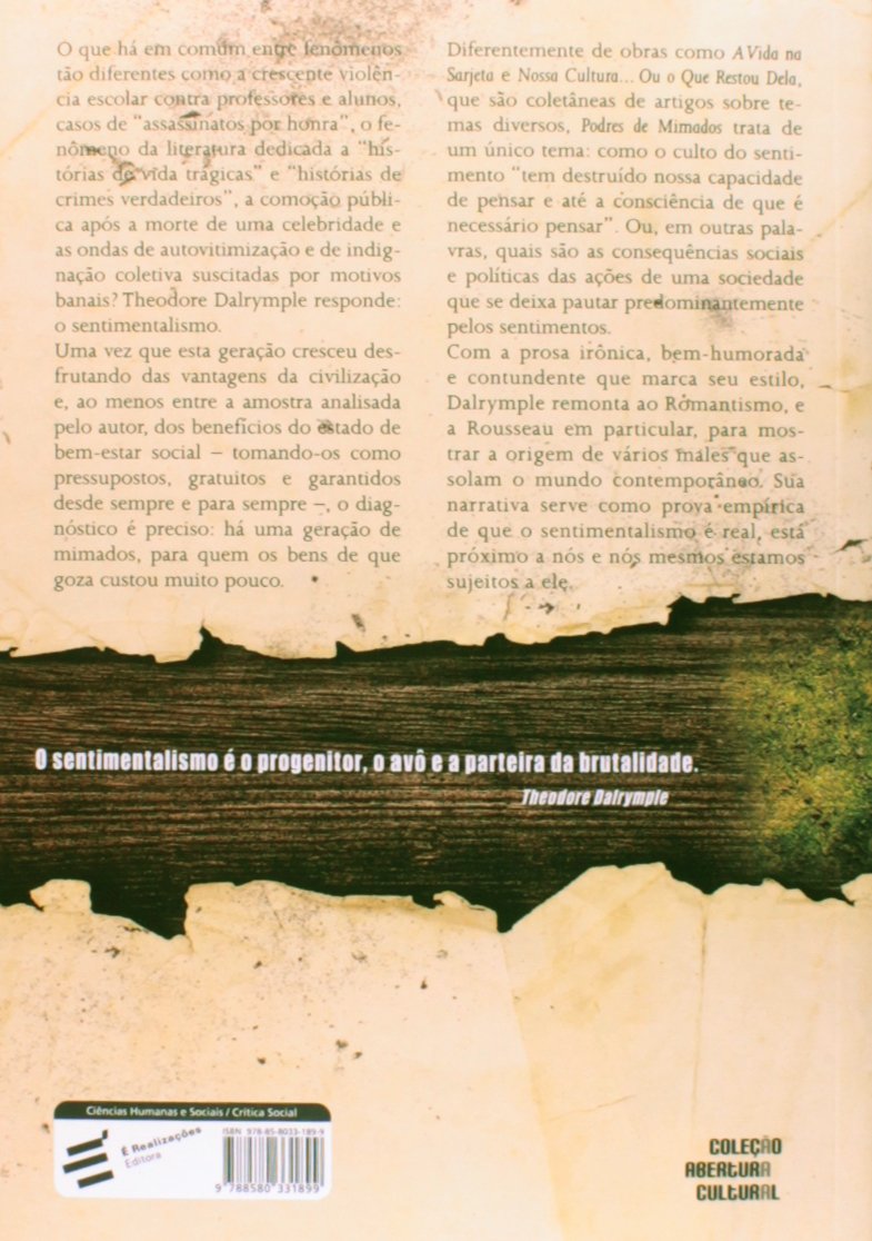 Livro 'Podres de Mimados' por Theodore Dalrymple