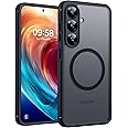 TOCOL for Samsung Galaxy S25 Case Magnetic, Upgraded [Full Camera Protection][Military Drop Protection] Matte Back Cover for 