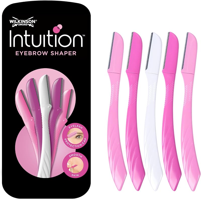 Wilkinson Sword Intuition Eyebrow Shaper 5 Dermaplaning Blades Cap