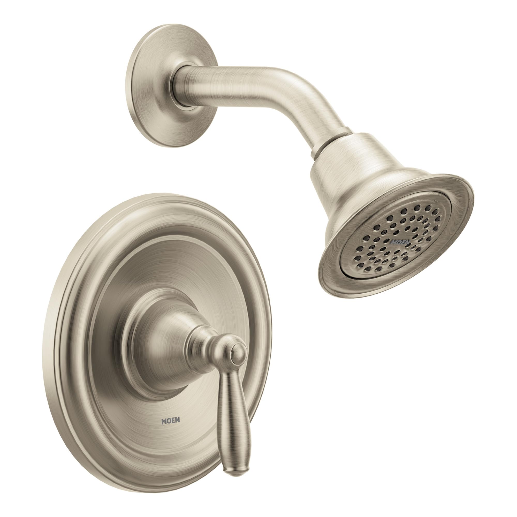 View 1 of *MISSING PARTS*
Moen Brantford Brushed Nickel Posi-Temp Pressure Balancing Shower Trim Kit with Shower Head and Lever Handle, Valve Required, T2152BN