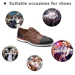 Meijiana Men's Oxfords Casual Dress Shoes Leather
