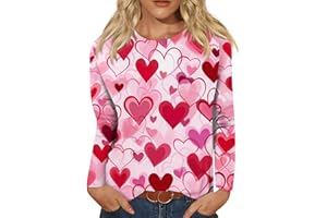 BARNRAE Vintage Tees for Women Women's Fashion Casual Round Neck Long Sleeve Printed T-Shirt Top