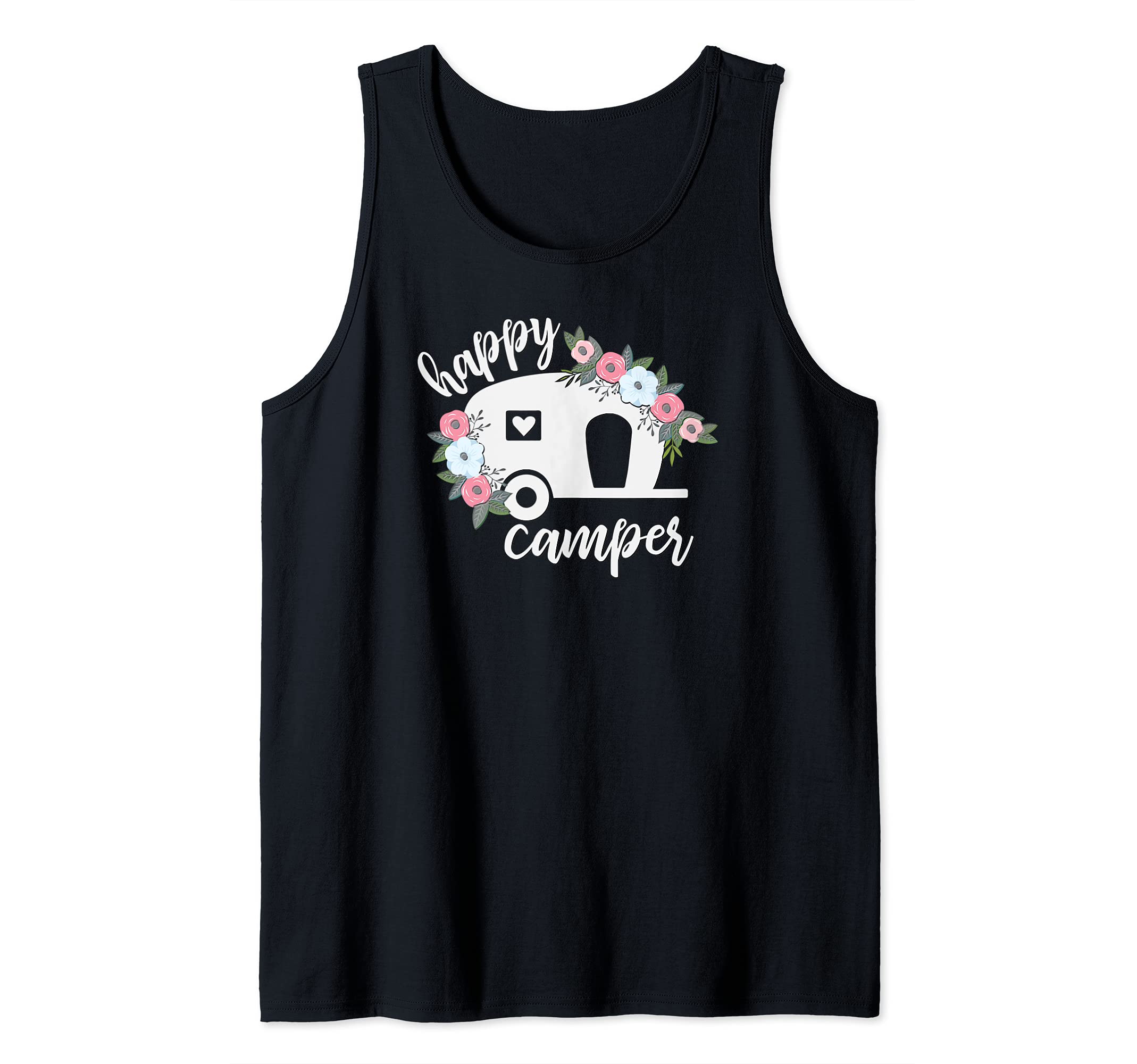Happy Camper Decor Camping Life RV Travel Trailer Tank Top