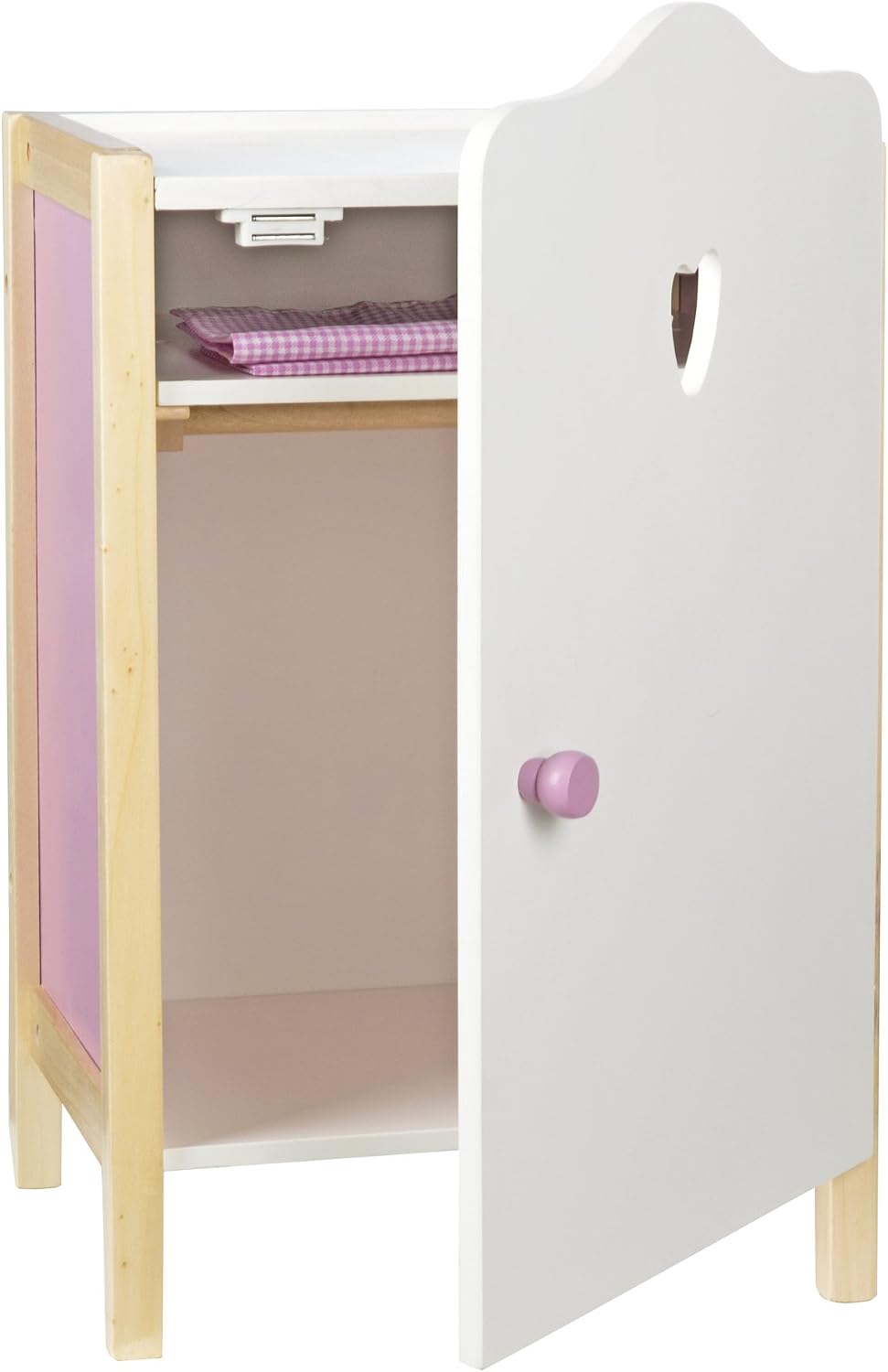 roba Doll Wardrobe 'Scarlett', for storing doll clothing and accessories white lacquered, Medium - Image 3