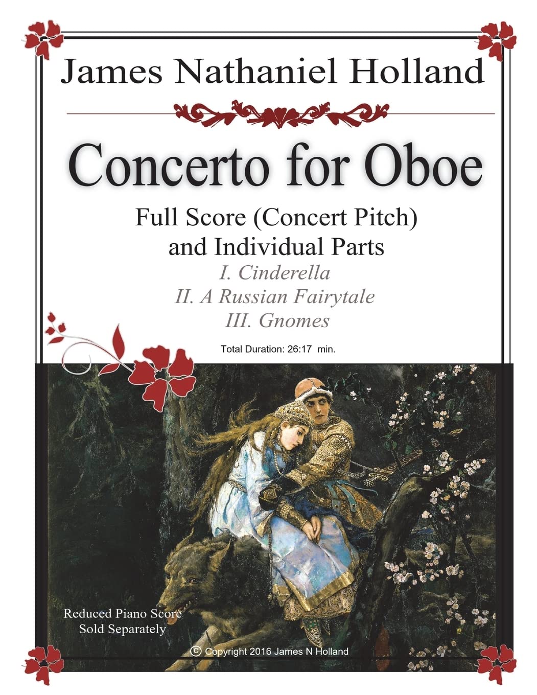 Concerto for Oboe Full Score and Individual Parts: 9 (Woodwind Music by James Nathaniel Holland)