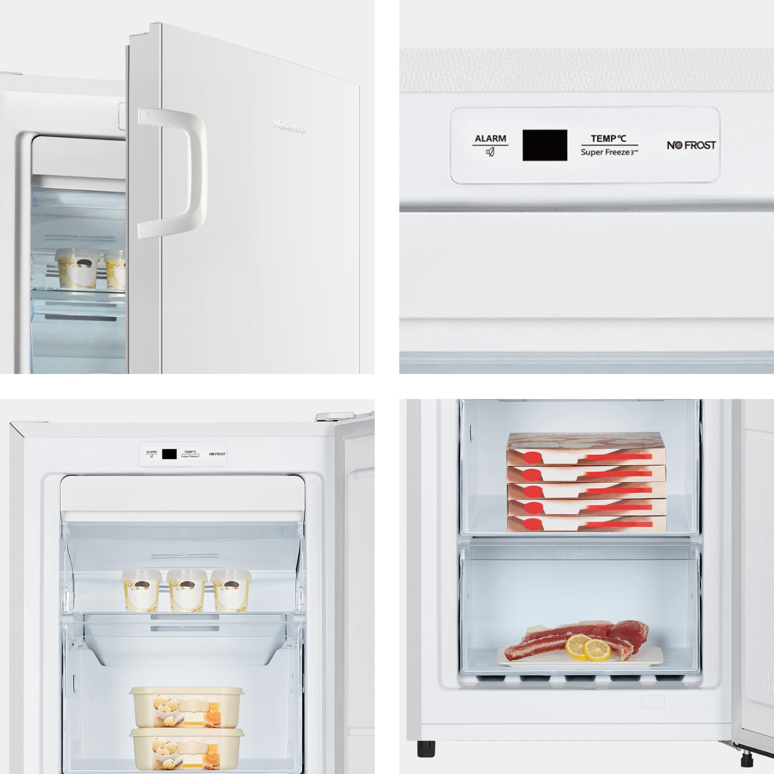 Hisense FV191N4AW2 Gefrierschrank/ TotalNoFrost/ SuperFreeze/ Türalarm/ Multiflow 360°/ BigBox/ 143,4 cm/ Gefrierteil 147 l/ 41 dB/ 205 kWh/Weiß 4