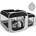 Tailtastic Large Cat Playpen with Separate Areas,Outdoo&Indoor Cat Enclosures,Portable Pet Playpen for Indoor Cats,Puppy and Small Animals, Dog Playpen with Carrybag.