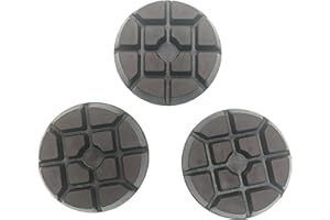 COMEFLOOR Concrete Floor Polishing Pucks Diamond Resin Disc for Terrazzo, Marble, Granite Floor, 3 Inch Hook and Loop Polishing Pad,200# 3PCS