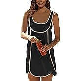 Athlisan Womens Summer Athletic Sleeveless Mini Dress Casual Oversized Workout Tennis Dress Sundress