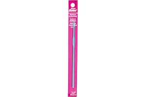 Susan Bates 5-1/2-Inch Silvalume Aluminum Crochet Hook, 3.25mm, Blue