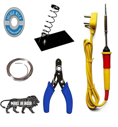VCK 25 watt Soldering Iron with | 1 Meter Solder Wire | Wire Stripper | Stand | WIK (1)
