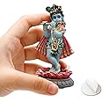 BangBangDa Krishna Statue for Car Dashboard - 3.9”H Polystone Hindu God Krishna for Vehicle Decor Birthday Gifts for Indian Friend Wedding Diwali Murti President Temple Mandir Altar Pooja Item