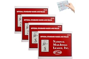 INTRANS National MahJongg League 2024 Game Card - Mah Jongg Card - Official Hands and Rules (Large Size 4PCS)