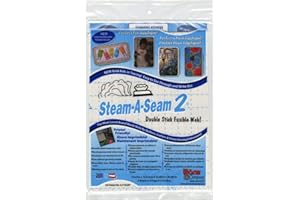 THE WARM COMPANY Warm Company (3-Pack) Steam A Seam 2 Double Stick Fusible Web 9 inch x 12 inch Sheets 5 Pack 5517
