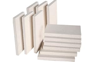 SIMOND STORE Insulating Fire Bricks - 2500F Rated - 0.75 Inch x 4.5 Inches x 9 Inches - Pack of 12 - Soft Fire Bricks for Forge Wood Stove Pizza Oven Kiln Fire Pit Fireplace Jewelry Soldering Block