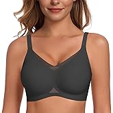Gailife Womens Wireless V Mesh Comfortable Bra Seamless Bralette Push Up Bras No Underwire Supportive Tshirt Everyday Bras