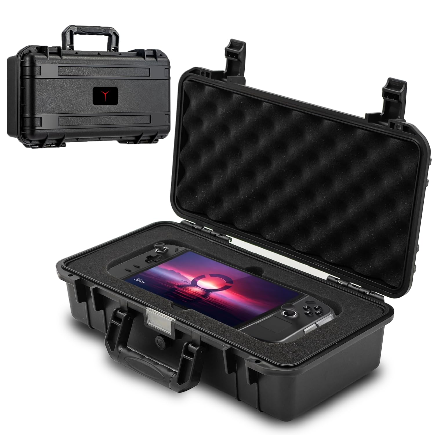 Photo 1 of Carrying Bag Case for Legion Go, Hard Professional Waterproof Legion Go Carrying Case for Legion Go, Controllers, Small Docking Station& Other Accessories AC Charger Storage Case, Large Capacity