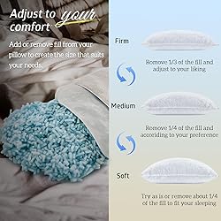BETU Cooling Pillow Queen Size, Shredded Memory