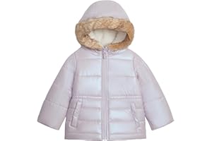 OSHKOSH B'GOSH girls Warm Winter Parka Coat With Faux Fur Sherpa-lined Hood