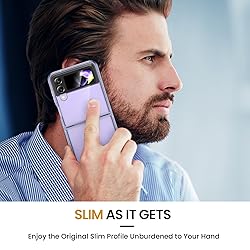 VEGO for Galaxy Z Flip 4 Case, Clear Premium Spray