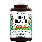 FarmHaven Glucosamine Chondroitin MSM with Boswellia, Turmeric| Added Hyaluronic Acid & Vitamin D3 | Promotes Joint & Muscle Health & Inflammation Response | Non-GMO & Gluten Free | 90 Capsules