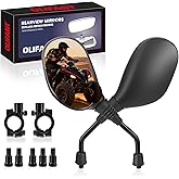 ATV Motorcycle Rear View Mirrors for Polaris Sportsman Honda Foreman Yamaha Big Bear Arctic Cat Suzuki Quadsport CFmoto Cforce 8mm/10mm Adapter 7/8" Handlebar Mount for Quads GY6 Scooters Mopeds