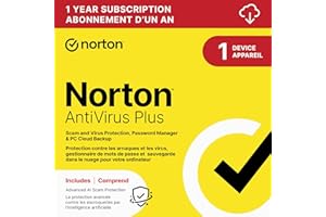 Norton AntiVirus Plus 2026, Antivirus software for 1 Device – Includes Advanced AI Scam Protection, Password Manager and PC Cloud Backup [Download]