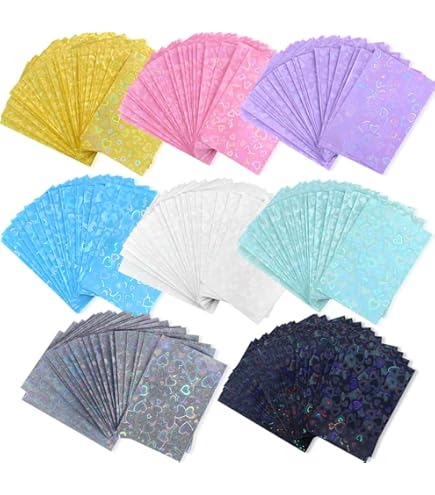 clear holographic card sleeves Amazon.com: 50pcs Laser Flashing Kpop Holographic Clear Card Sleeves