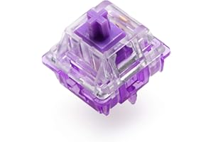 KPREPUBLIC EVERGLIDE Switch Crystal Purple mx stem with Purple mx stem for Mechanical Keyboard 5pin 45g Tactile Similar to holy Panda (CPurple Switch x70)