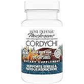 Host Defense CordyChi Capsules - Energy & Immune Support Supplement - Cordyceps & Reishi Mushroom Supplement for Relaxation & Respiratory Support - Aids Against Tiredness - 30 Capsules (15 Servings)*