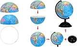 Exerz World Globe 20 cm Educational Swivel Rotating Globe UK view 3