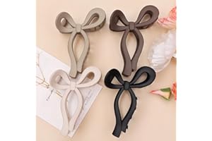 PWEOUKE 4 Pcs Bow Hair Clips Elegant Hair Claw Butterfly Hair Accessories for Girls Nonslip Butterfly Clips Hair Styling Accessories for Women