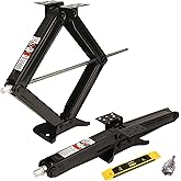 PEAKTOW 5000 lb. 24" RV Trailer Stabilizer Leveling Scissor Jack with Socket & Magnetic Level 2PK