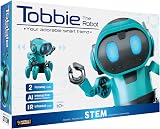 CONSTRUCT & CREATE Tobbie Self-Guiding AI Robot STEM Kit Blue 114 Pcs view 3