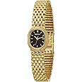 BERNY Gold Watches for Women Vintage Bracelet Wrist Watch Luxury Small Ladies Oval Quartz Watch with Tools Included